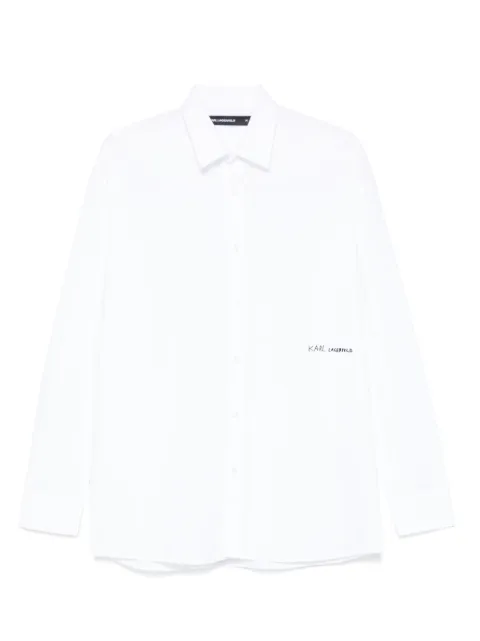 Karl Lagerfeld logo-appliqué shirt White 60597660553600
