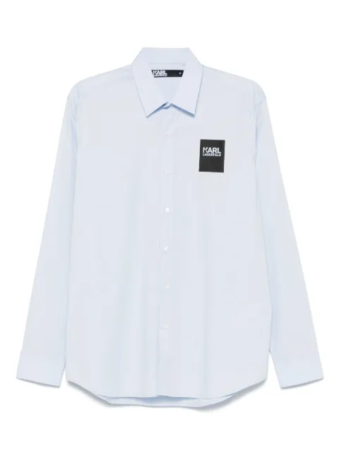 Karl Lagerfeld logo-patch shirt Blue 60593560824600
