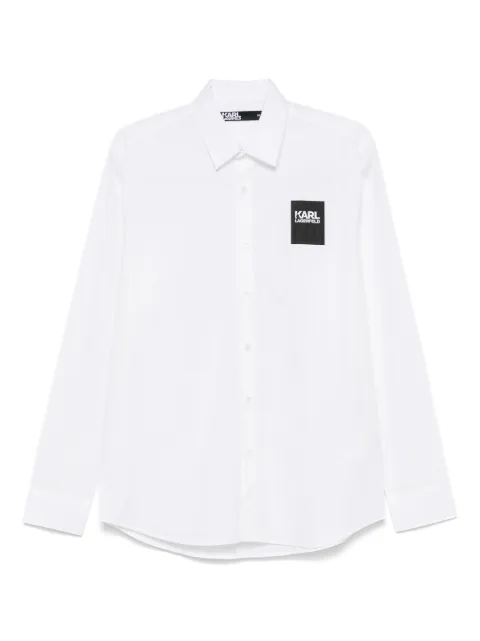 Karl Lagerfeld logo-patch shirt White 60593560824600
