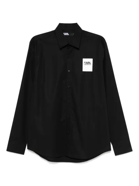 Karl Lagerfeld logo-patch shirt Black 60593560824600