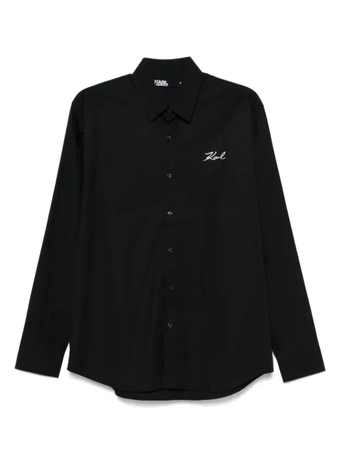 Karl Lagerfeld logo-print shirt Blue 60599560824600
