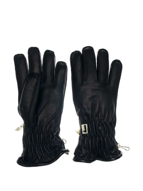 Restelli leather zip-fastening gloves Black 269PO