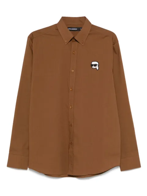 Karl Lagerfeld cotton shirt Brown 60591160553671