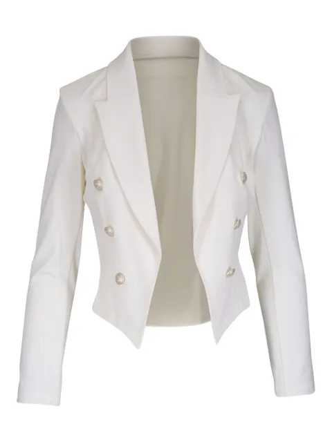 L'Agence Wayne double-breasted cropped blazer White 1750APTIVOR