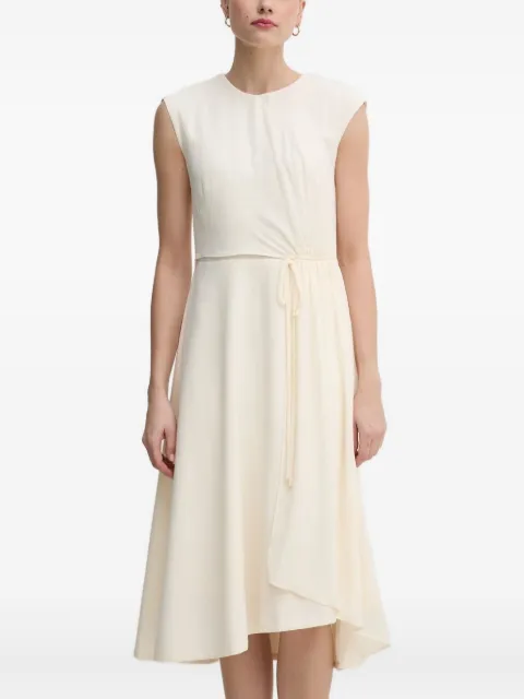 DKNY cap-sleeve cinched dress Neutrals DD4KC366