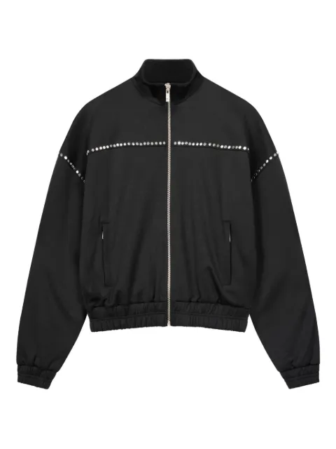 ROUGH. stud-detail track jacket Black SS25RGH006