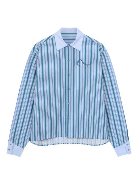 ROUGH. striped button-up shirt Blue SS25RGH034