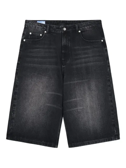 ROUGH. denim knee-length shorts Black SS25RGH047