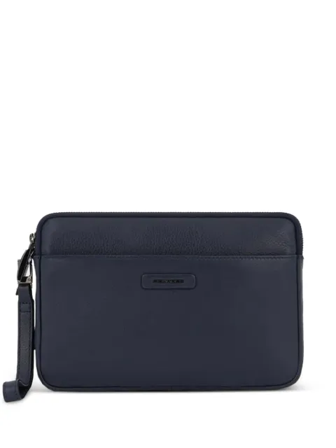 PIQUADRO leather clutch bag Blue AC6156MOSR