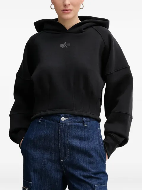 Alpha Industries logo-print hoodie Black 148041
