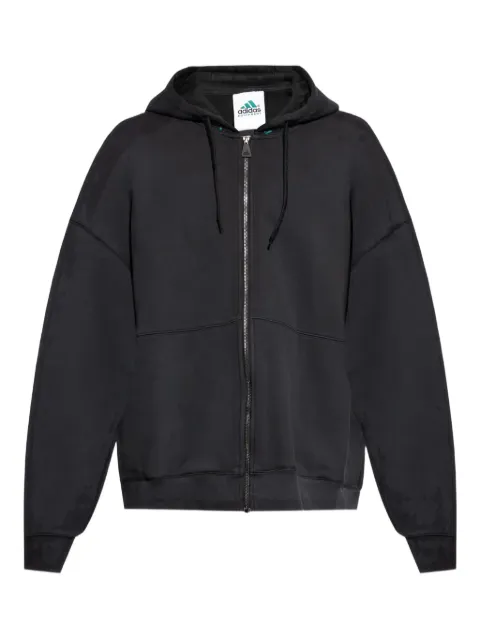 adidas fleece zip-up hoodie Black JD0659