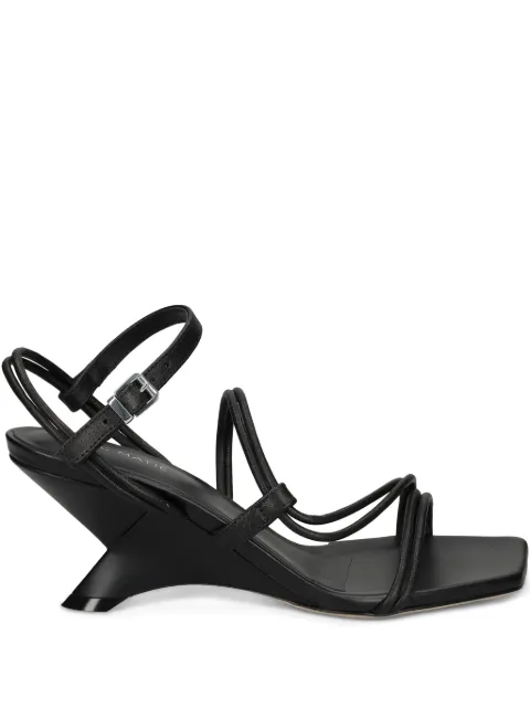 Vic Matie Swan strappy wedge sandals Black 1G3300DE14G200