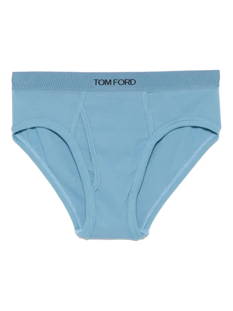 TOM FORD logo-waistband briefs (pack of two) Blue T4LC12040
