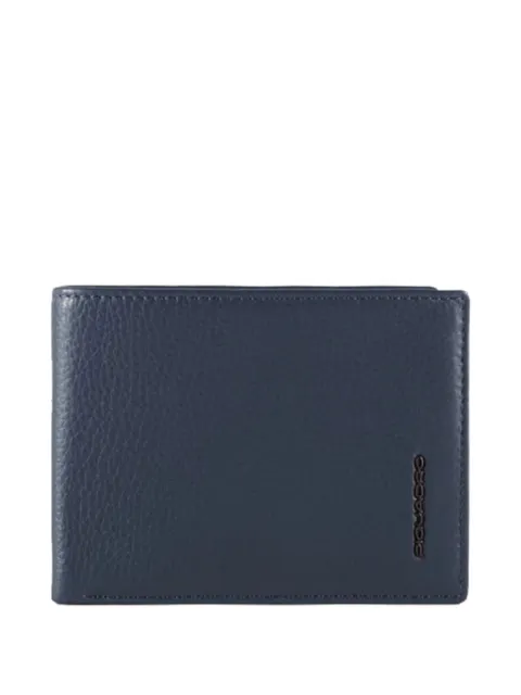 PIQUADRO logo-lettering wallet Blue PU257MOSR