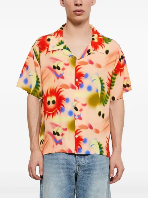 Brain Dead graphic-print shirt Orange T05003757PK