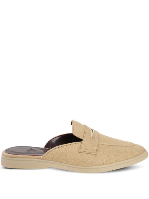 Bougeotte penny-slot flat mules Neutrals SLSTEICGSTEICSO