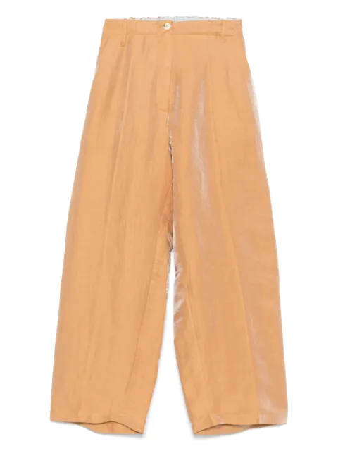 Alysi lurex-detailed trousers Orange 105191P5205