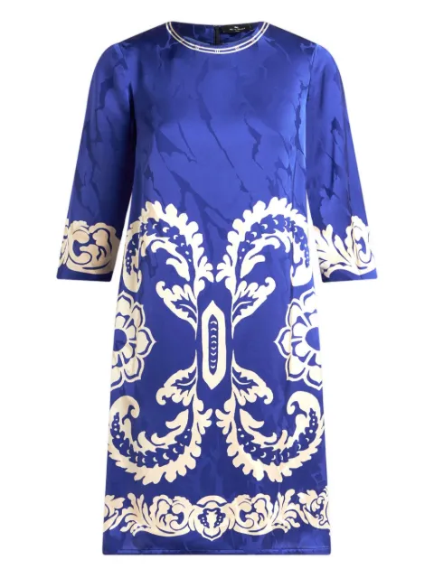 ETRO jacquard-pattern dress Blue WRHA0070AK892