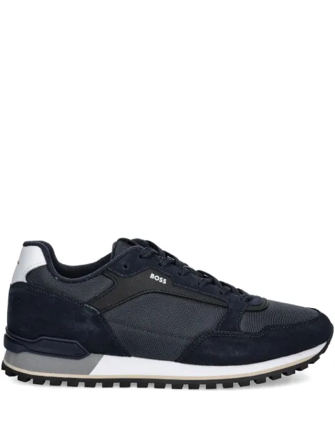 BOSS Parkour suede-panelled sneakers Blue 50523221