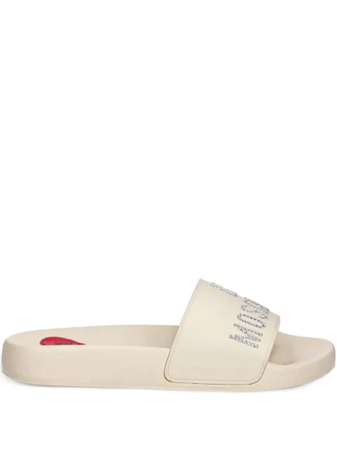 Love Moschino rhinestone-embellished slides Neutrals JA28122G1MI13