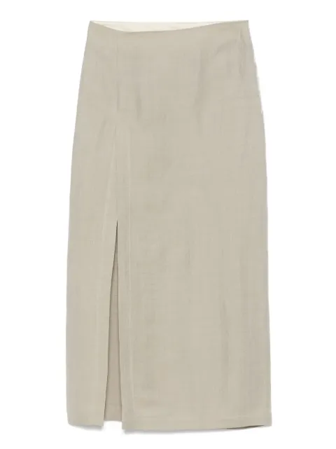 Alysi side-slit midi skirt Grey 105014P5205