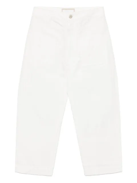 LITKOVSKA patchwork tapered trousers White P17MSS25