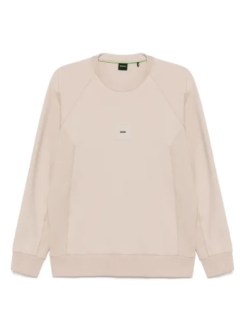 BOSS stretch-jersey sweatshirt Neutrals 50537214