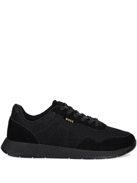 BOSS Titanium mesh-panel sneakers Black 50541882