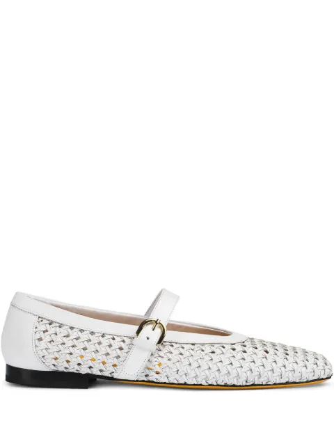 Doucal's leather ballerina shoes White DD8778MAENUZ246NW00