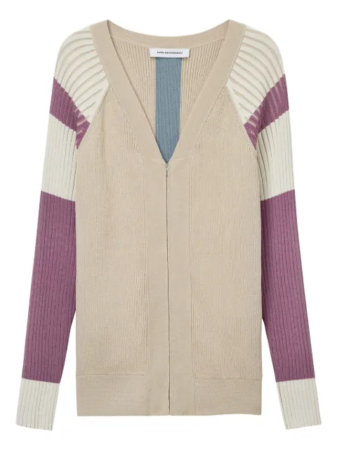 Kiko Kostadinov striped cardigan Neutrals KKSS25KN03115