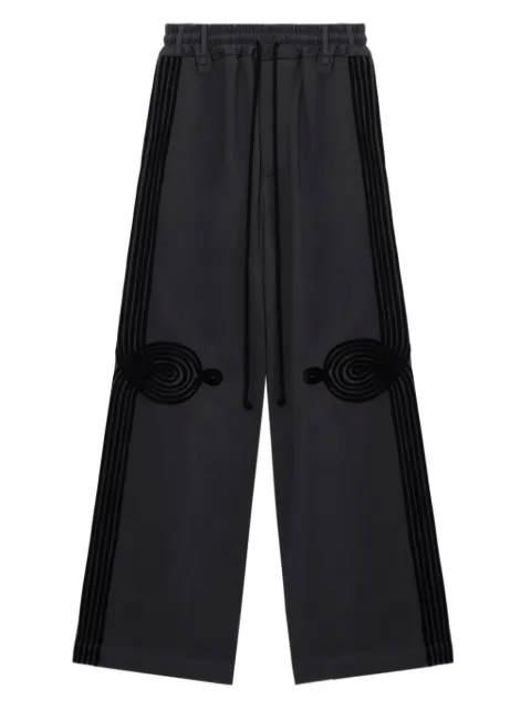 Song For The Mute cotton track pants Black 251MPT096ASOFTWBK