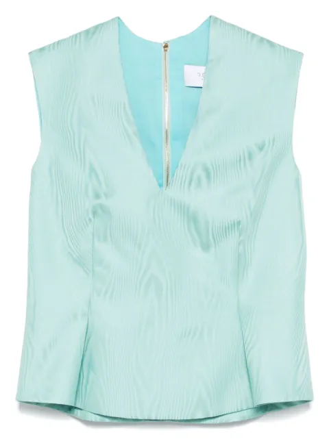 DE SANTIS patterned top Green TOP218