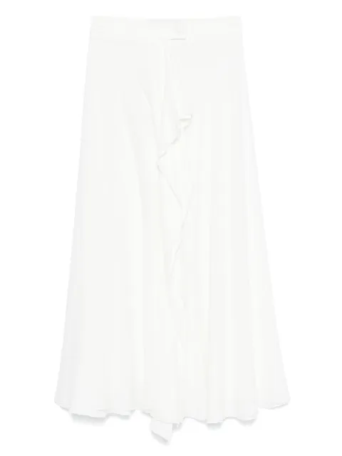 DE SANTIS draped midi skirt White GN06
