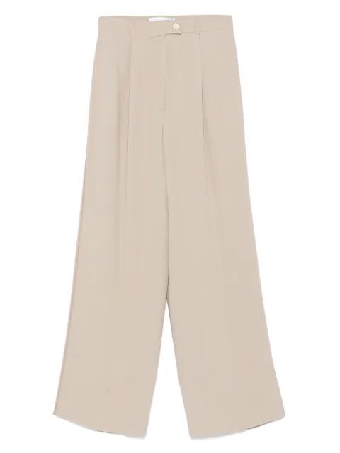 DE SANTIS crepe trousers Neutrals PT1018