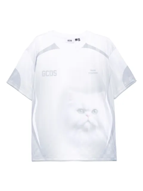 GCDS Cat Football T-shirt Grey B1CM2321JH3