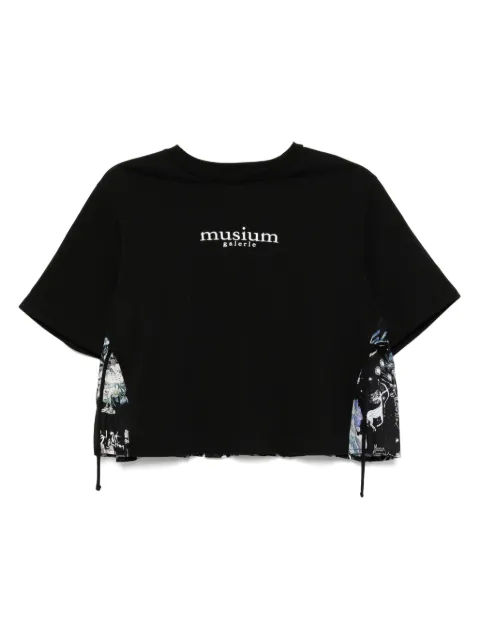Musium Div. logo-embroidered T-shirt Black MMUTEW00843X