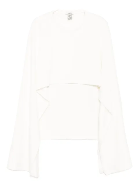 Goen.J ribbed cape top Neutrals GNJ25SST04
