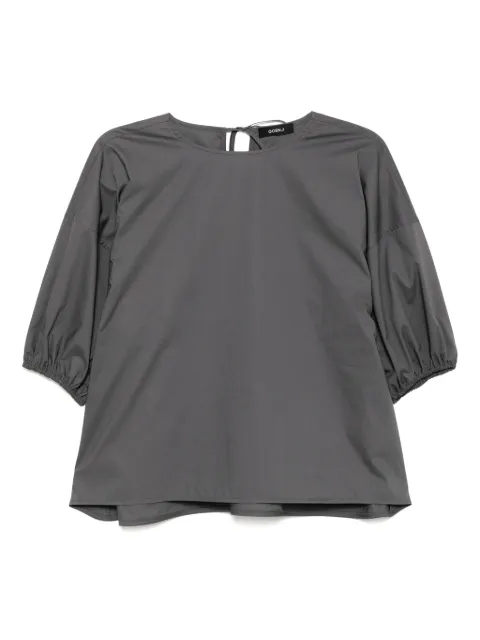 Goen.J balloon-sleeve top Grey GNJ25SST05