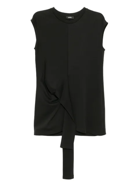 Goen.J asymmetric-draped tank top Black GNJ25SST06