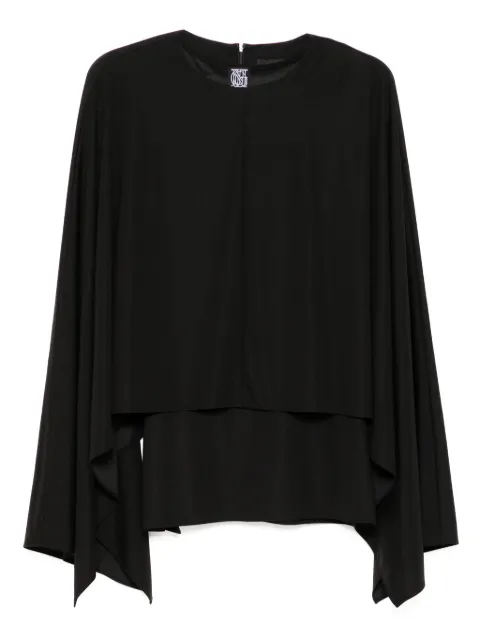 Goen.J draped cape tank top Black GNJ25SST12