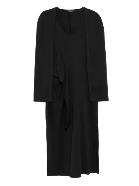 Goen.J ribbed cape dress Black GNJ25SSDS06