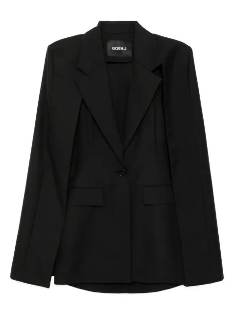 Goen.J notched-lapel Blazer Black GNJ25SSJK02