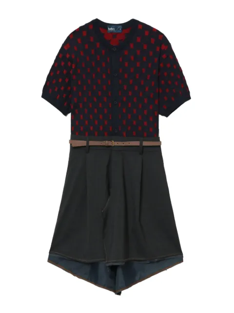 Kolor panelled tunic top Blue 25SCLN02306