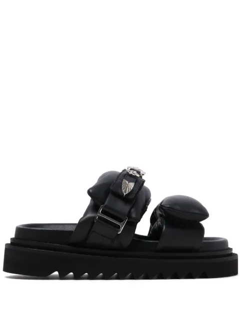 Toga Pulla buckled leather sandals Black FTGPW138209009