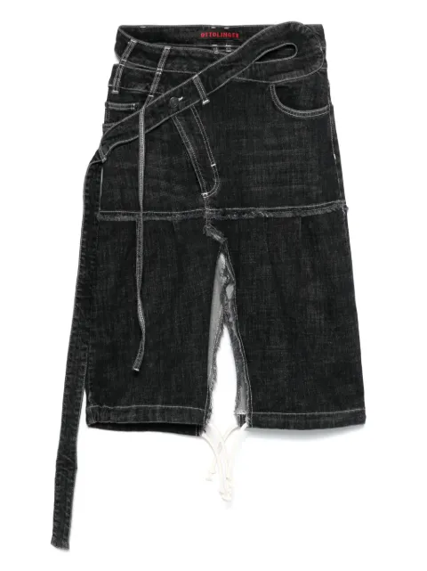 Ottolinger wrap denim skirt Black 11730121701