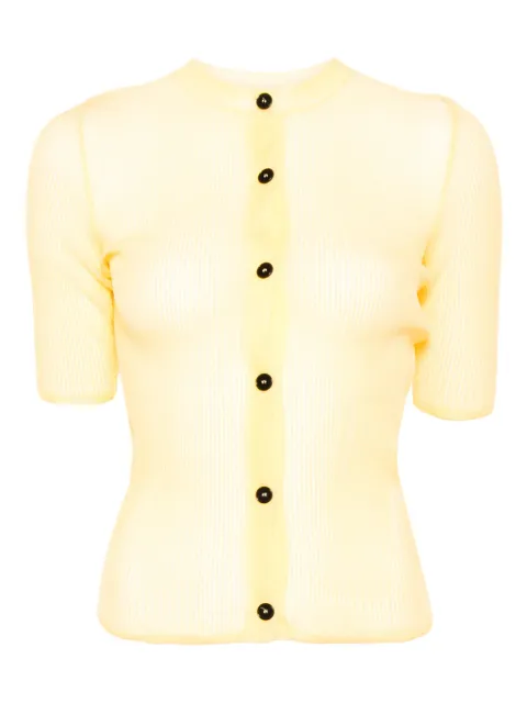 ALAINPAUL short-sleeves cardigan Yellow S3WKWTO01