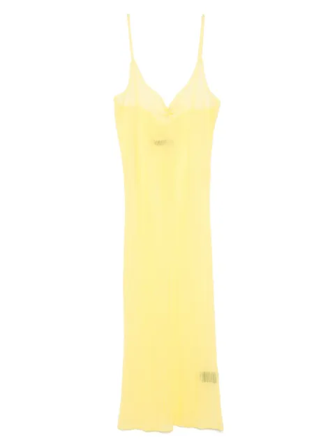ALAINPAUL knitted justaucorps dress Yellow S3WKWDR01