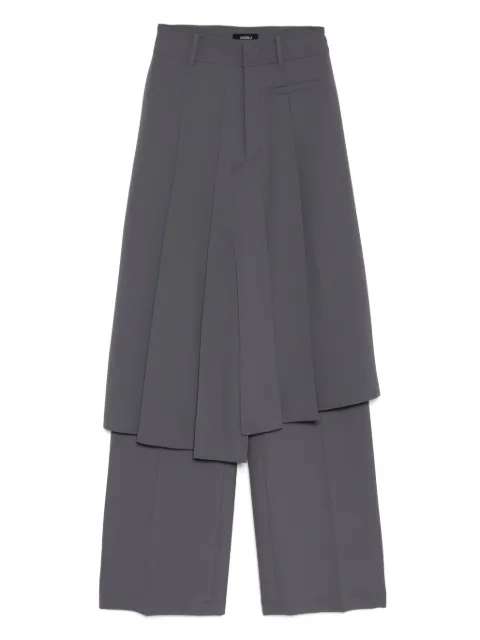Goen.J asymmetrical pleated straight trousers Grey GNJ25SSPT03