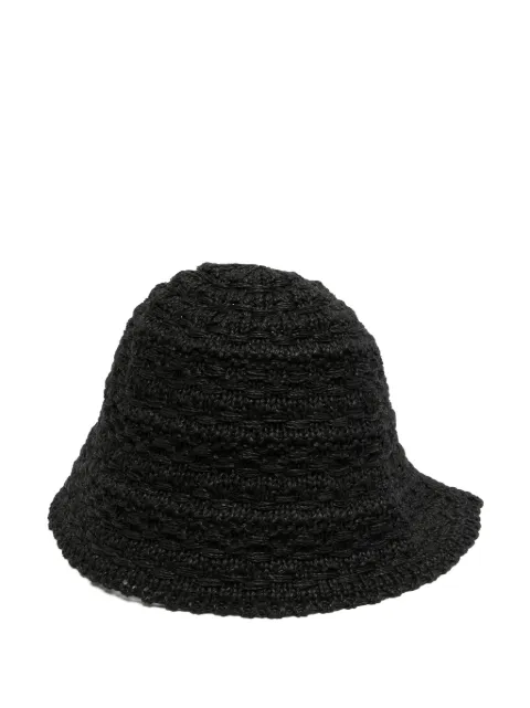 Goen.J tweed bucket hat Black GNJ25SSACC02