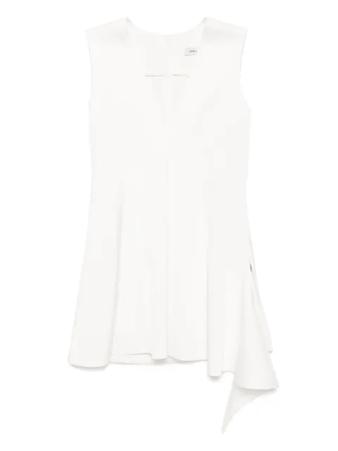 Goen.J draped V-neck sleeveless top White GNJ25SST11